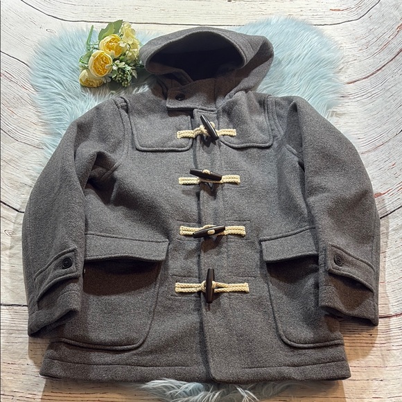 Gap Kids Wool Blend Zip Toggle Jacket Peacoat Sz L - Picture 1 of 8